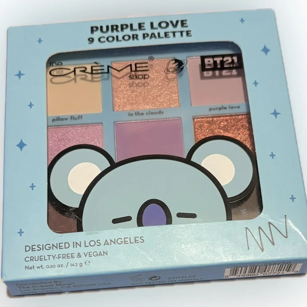 The Crème Shop x BT21 9-Pan Palette in Purple Love - KOYA